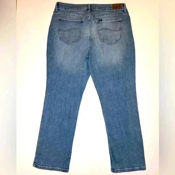 Lee Womens Secretly Shapes Regular Fit Straight Leg Mid Rise Jeans Size- 16 S - Picture 6 of 8